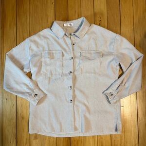 Light Corduroy Button-Up Shirt